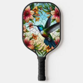Palas De Pickleball Elegante Hummingbird Efecto Cristal Manchado