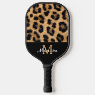 Palas De Pickleball Elegante impresión de leopardo de piel animal