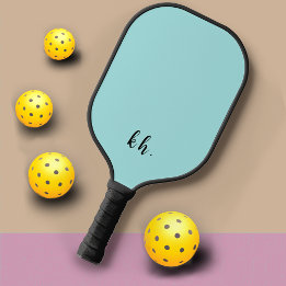 Palas De Pickleball Elegante Iniciales del Monograma Azul Giral