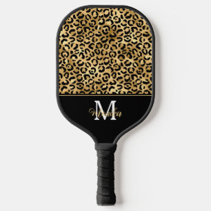 Palas De Pickleball Elegante Leopardo de oro personizado