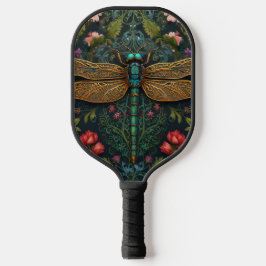 Palas De Pickleball Elegante libélula vintage boho botánico