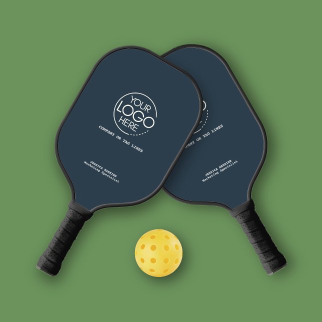Palas De Pickleball Elegante logotipo simple Navy azul personal (Subido por el creador)