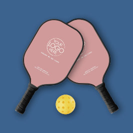 Palas De Pickleball Elegante logotipo simple Rosa polvoriento personal
