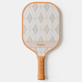 Palas De Pickleball Elegante Moda de patrón elegante monograma rosa br