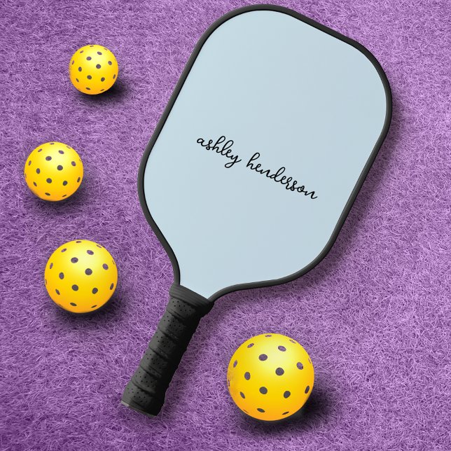 Palas De Pickleball Elegante Monograma Azul Nombre completo (Subido por el creador)