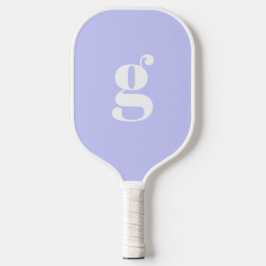 Palas De Pickleball Elegante Monograma Inicial Negrita Pastel Periwink