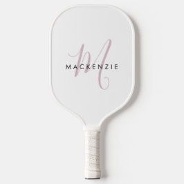 Palas De Pickleball Elegante Monograma Moderno de Letra Inicial en Bla