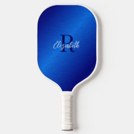 Palas De Pickleball Elegante Monogramado Azul Real