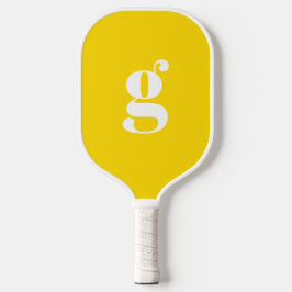Palas De Pickleball Elegante negrita Monogramado Primer Girasol Amaril