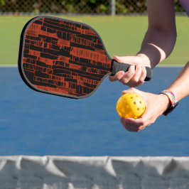 Palas De Pickleball Elegante negro y rojo abstracto moderno 