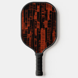 Palas De Pickleball Elegante negro y rojo abstracto moderno