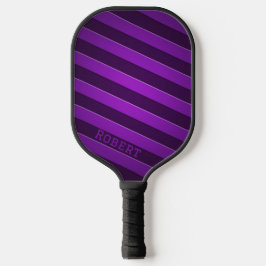 Palas De Pickleball Elegante nombre con letra personalizada púrpura