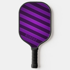 Palas De Pickleball Elegante nombre con letra personalizada púrpura
