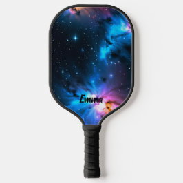 Palas De Pickleball Elegante nombre personalizado de Swirls Celestiale