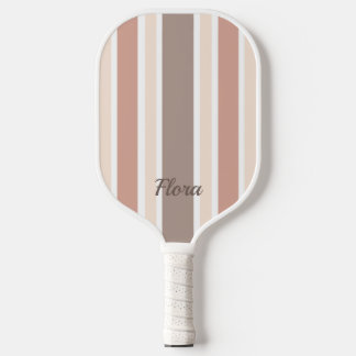 Palas De Pickleball Elegante Peach Striped y Paddle Brown Pickleball