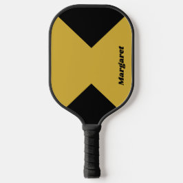 Palas De Pickleball Elegante Personalizado con Nombre en Dorado Metáli