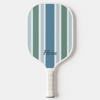 Palas De Pickleball Elegante remo rayado azul y verde