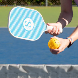 Palas De Pickleball Elegante remo Rubor Striped Monogram Pickleball