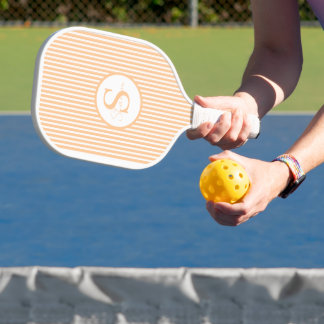 Palas De Pickleball Elegante remo Rubor Striped Monogram Pickleball