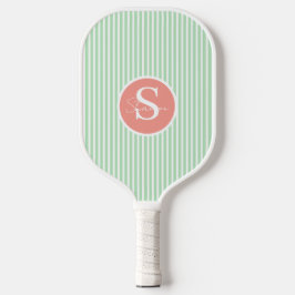 Palas De Pickleball Elegante remo Rubor Striped Monogram Pickleball