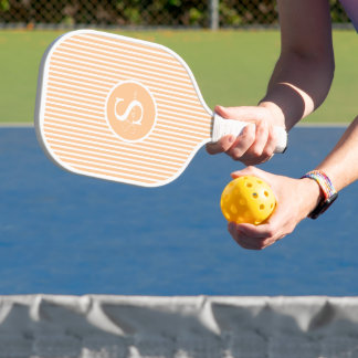 Palas De Pickleball Elegante remo Rubor Striped Monogram Pickleball
