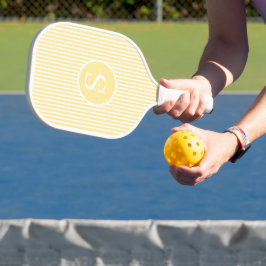 Palas De Pickleball Elegante remo Rubor Striped Monogram Pickleball