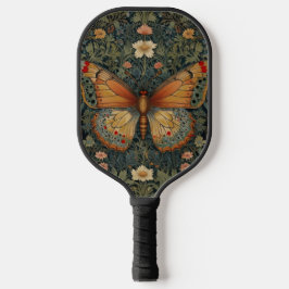 Palas De Pickleball Elegante retro boho mariposa vegetación botánica