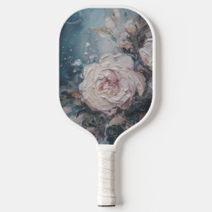 Palas De Pickleball Elegante Rosa de pintura de aceite floral