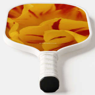 Palas De Pickleball Elegante Tulipanes de oro rojo floral