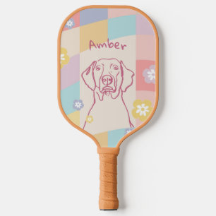 Palas De Pickleball Elegante Weimaraner Perro simple de color