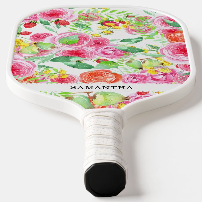 Palas De Pickleball Elegantes rosas rosadas dibujadas a mano, lindas y (Distribución)