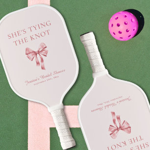 Palas De Pickleball Ella está Atando el Nudo Festa de Coquetería Rosa