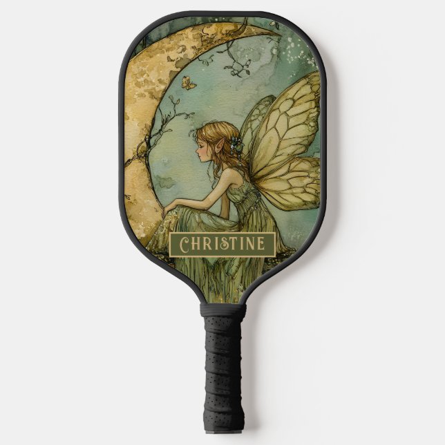 Palas De Pickleball Enchanted Fairy Crescent Moon Pickleball Paddle (Anverso)