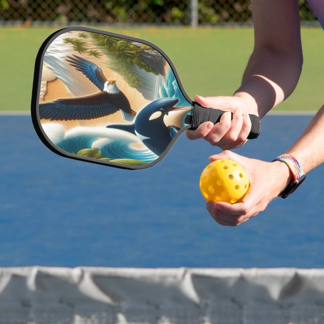 Palas De Pickleball Encuentro Majestuoso: ballena orca y orca (in situ)