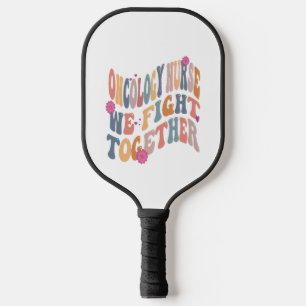 Palas De Pickleball Enfermera oncológica Groovy Enfermera Retro Heme O