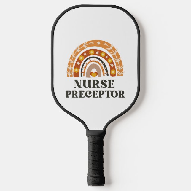 Palas De Pickleball Enfermera Preceptor Vintage Arcoiris (Anverso)