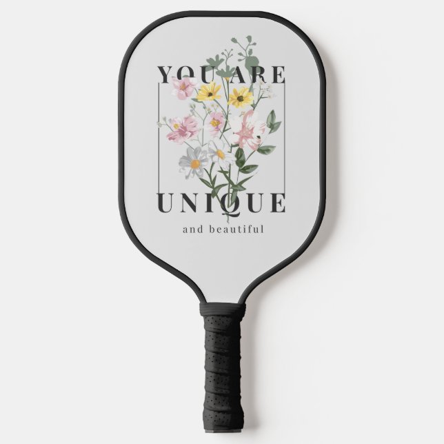 Palas De Pickleball Eres un eslogan floral único (Anverso)
