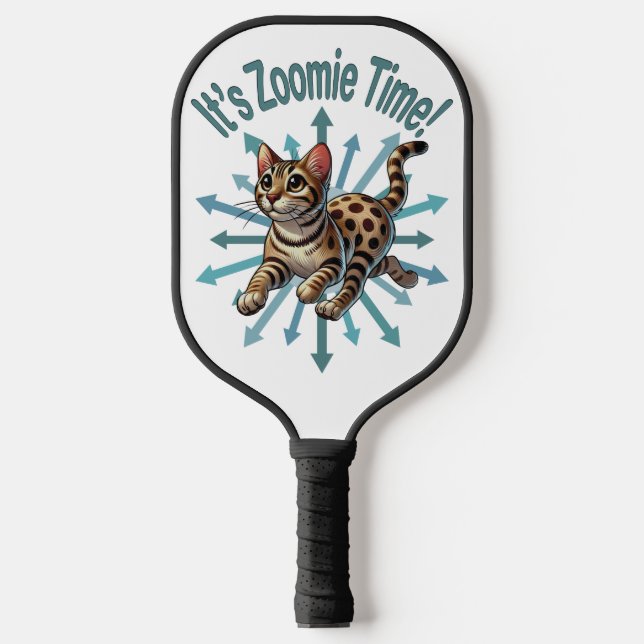 Palas De Pickleball Es el gato de Zoomie Time Bengal (Anverso)