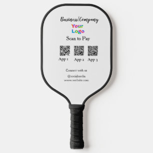 Palas De Pickleball Escanear para pagar el logotipo de negocios Código