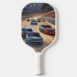 Palas De Pickleball Escenario de Carreras de luz de cruce colorida de