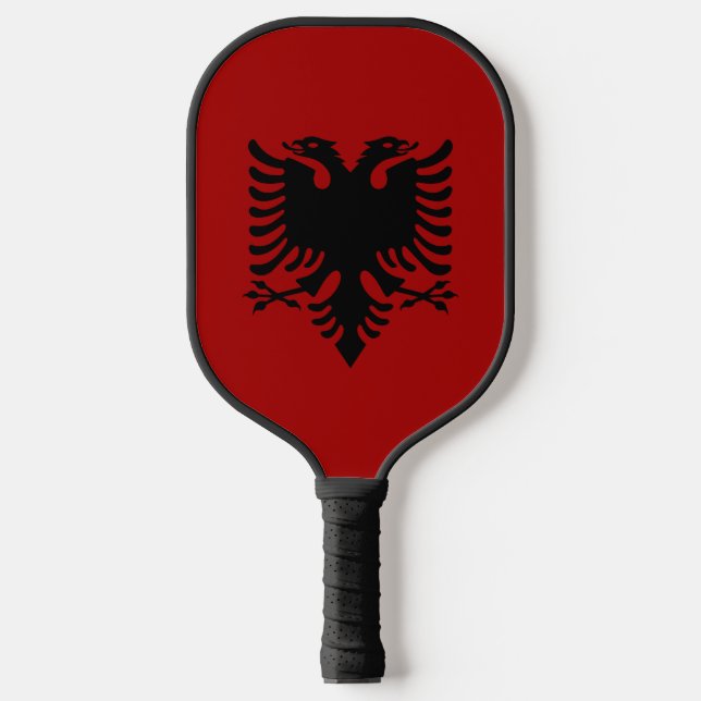Palas De Pickleball Escudo de armas de la bandera albanesa (Anverso)