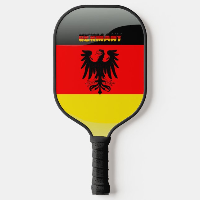 Palas De Pickleball Escudo de armas de la bandera alemana (Anverso)