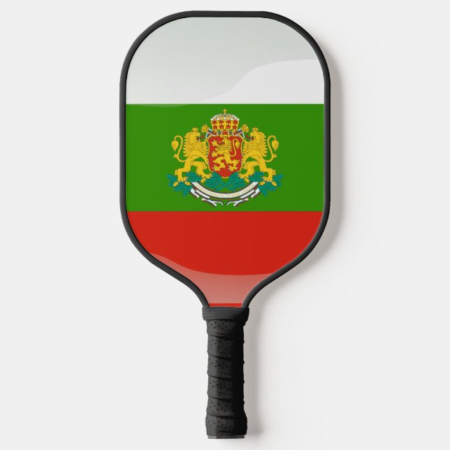 Palas De Pickleball Escudo de armas de la bandera de Bulgaria (Anverso)