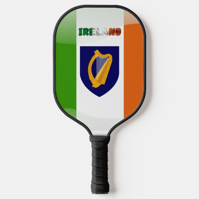 Palas De Pickleball Escudo de armas de la bandera de Irlanda (Anverso)