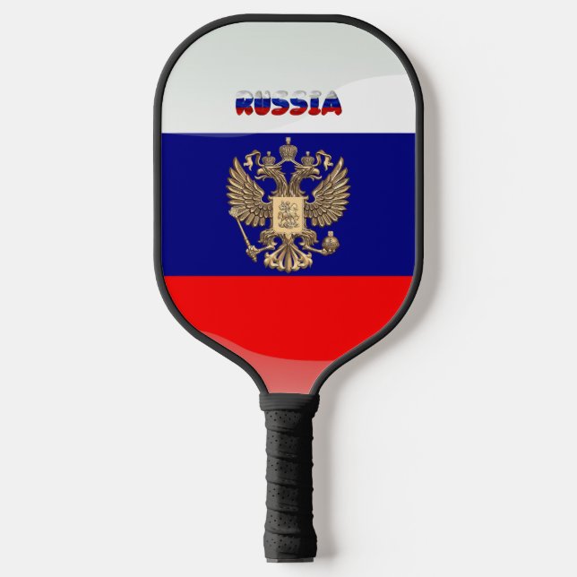 Palas De Pickleball Escudo de armas de la bandera rusa (Anverso)