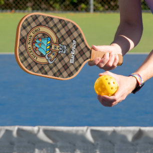Palas De Pickleball Escudo de Clan MacKenzie sobre Tartán de Caza Brow