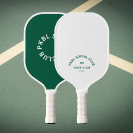 Palas De Pickleball Escudo Monograma del club social verde PKBL
