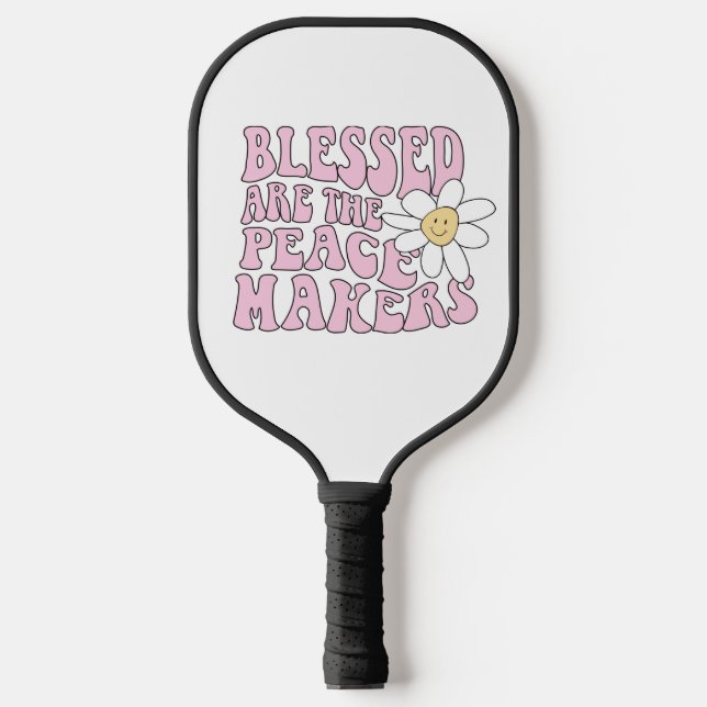 Palas De Pickleball Eslogan de Daisy and Peace Makers (Anverso)