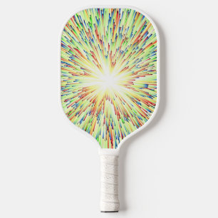 Palas De Pickleball Espacio abstracto explosión verde brillante