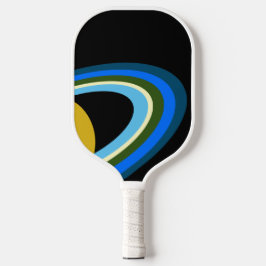 Palas De Pickleball Espacio negro del planeta de Guay Saturn colorido
